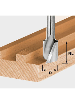 Festool HS Spi S8 D14/20 Spiralnutfräser 14 x 20 x 52 x 8 mm ( 490948 ) für Oberfräse OF 900, OF 1000, OF 1010, OF 1010 R, OF 1400, OF 2000, OF 2200