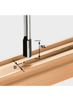 Festool HW S8 D18/30 Nutfräser 18 x 30 x 65 x 8 mm ( 490969 ) für Oberfräse OF 900, OF 1000, OF 1010, OF 1010 R, OF 1400, OF 2000, OF 2200