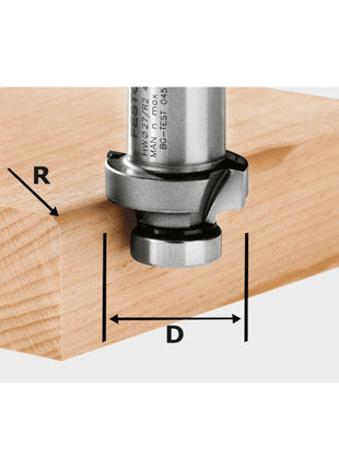 Festool HW R6-OFK 500 Fraise à arrondir 27 x6 mm ( 490096 ) pour OFK 500 pour arrondir le bois massif et les chants collés