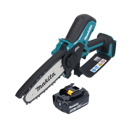 Makita DUC 150 M01 Tronçonneuse à chaîne sans fil 18 V 15 cm Brushless + 1x batterie 4,0 Ah - sans chargeur