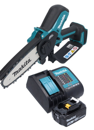 Motosierra a batería Makita DUC 150 SF01 18 V 15 cm sin escobillas + 1x batería 3,0 Ah + cargador