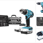 Makita DF 457 DWEX2 Perceuse-visseuse sans fil 18 V 42 Nm série G + 2x batterie 1,5 Ah + chargeur + 70 pcs. d'accessoires + coffret
