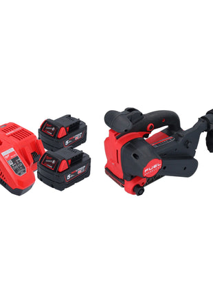 Milwaukee M18 FBTS75-502 Akku Bandschleifer 18 V 75 x 457 mm Brushless + 2x Akku 5,0 Ah + Ladegerät