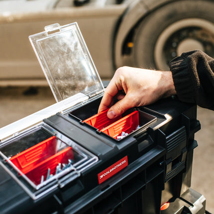 Toolbrothers RHINO Slim Mallette à outils ECO Comfort+ Compact Edition 14 l IP54 avec séparateurs amovibles