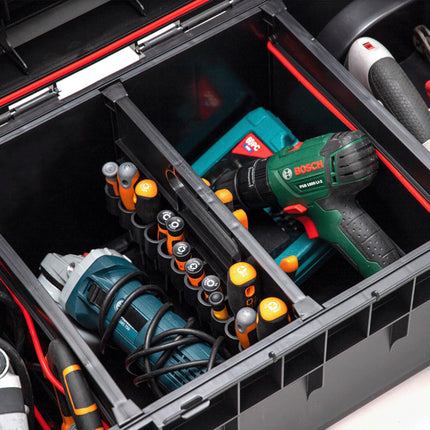 Toolbrothers RHINO XXL Trolley ECO Longer Basic 50 l IP66 caisse à outils avec roues sur axe métallique et double poignée télescopique