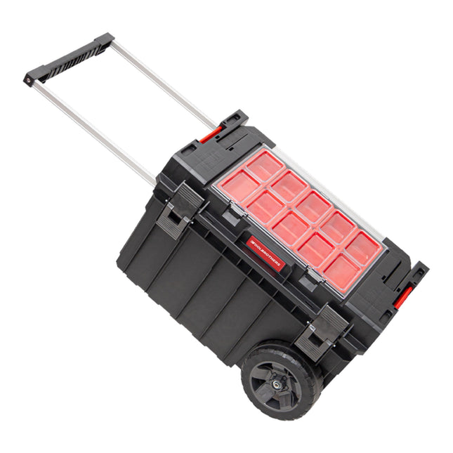 Toolbrothers RHINO XXL Trolley ECO Handling+ 44 l IP66 Caisse à outils avec roues sur axe métallique et double poignée télescopique