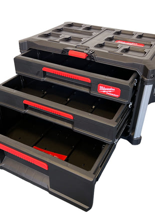 Milwaukee PACKOUT 2+1 Drawer Tool Box maletín de herramientas 363 x 564 x 414 mm (4932493190) organizador de cajones