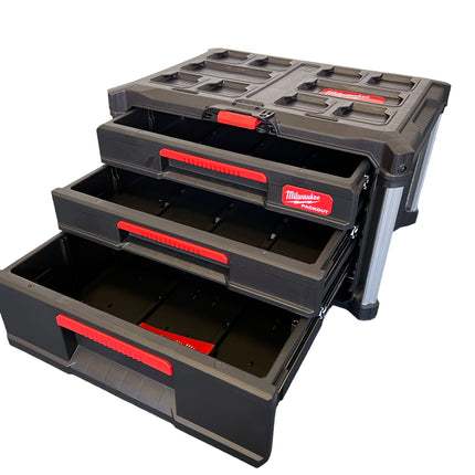 Milwaukee PACKOUT 2 + 1 Drawer Tool Box Boîte à outils 363 x 564 x 414 mm ( 4932493190 ) Organiseur à tiroirs