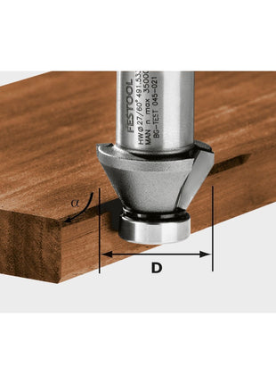 Festool HW 45-OFK 500 Fasefrser ( 490090 ) pour le chanfreinage de collets en plastique ou en bois massif