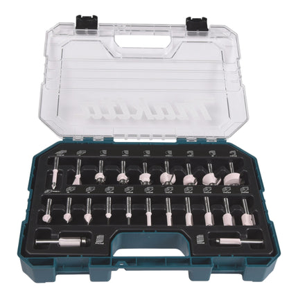 Makita Frser Set ( D-74778 ) 22 pcs. 8 mm tige pour la construction de meubles, la menuiserie, l'ébénisterie et le bricolage
