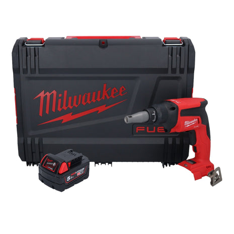 Milwaukee M18 FSG-501X atornillador para paneles de yeso inalámbrico 18 V 13 Nm sin escobillas + 1x batería 5,0 Ah + caja HD - sin cargador