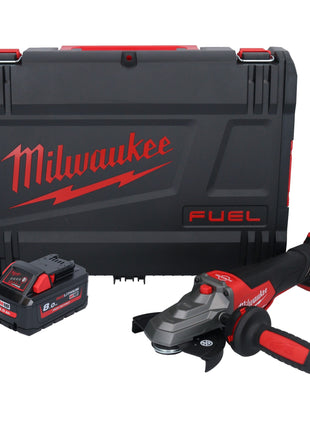 Meuleuse d'angle à tête plate sur batterie Milwaukee M18 FSAGF125XPDB-801X 18 V 125 mm sans balais + 1x batterie 8,0 Ah + boîtier HD - sans chargeur