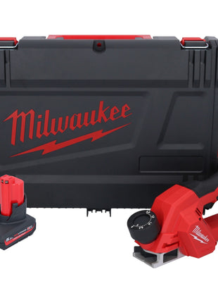 Raboteuse sur batterie Milwaukee M12 BLP-501X 12 V 51 mm sans balais + 1x batterie 5,0 Ah + boîtier HD - sans chargeur