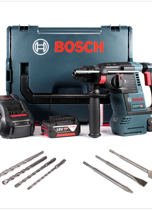 Bosch GBH 18V-26 Akku Bohrhammer Professional SDS-Plus + 2x Akku 5Ah + Ladegerät + Bohrer und Meißel Set + L-Boxx - Toolbrothers