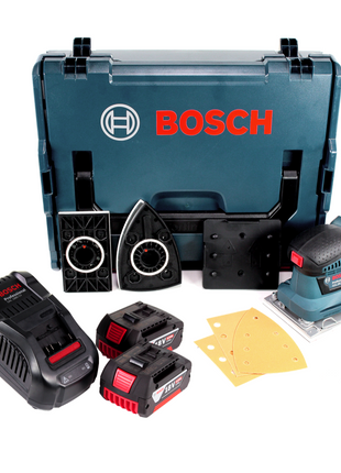 Bosch GSS 18V-10 Akku Schwingschleifer 18V + 2x Akku 5,0Ah + Ladegerät + L-Boxx - Toolbrothers