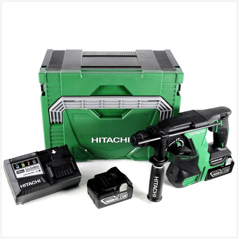 Hitachi DH 18 DBL 18 V Li-Ion Brushless SDS-Plus Akku Bohrhammer im Hitachi System Case HSC Typ 3 + 2x BSL 1860 18 V 6,0 Ah Akku + 1x UC 18YSL3 Ladegerät 14,4 - 18 V - Toolbrothers