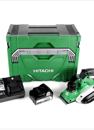 Hitachi P 18 DSL Li-Ion 18 V Akku Hobel 82 mm + Hitachi Sytem Case HSC Typ 3 + 1x Hitachi BSL 1850 18 V 5,0 Ah + 1x Hitachi UC 18YSL3 Akku Ladegerät 14,4 - 18 V - Toolbrothers