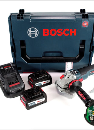 Bosch GWS 18 V-125 SC Professional 125 mm Akku Winkelschleifer in L-Boxx mit GCY 30-4 Connectivity Modul und 2x 6,3 Ah EneRacer Akku und Ladegerät - Toolbrothers