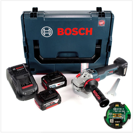 Bosch GWS 18 V-125 SC Professional 125 mm Akku Winkelschleifer in L-Boxx mit Connectivity Modul + 2x GBA 5,0 / 6,3 EneRacer Ah Akku + Ladegerät - Toolbrothers