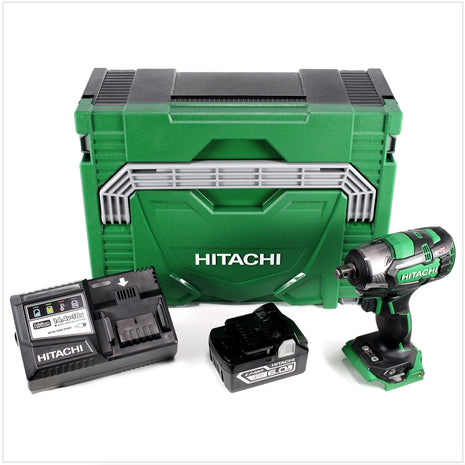 Hitachi WR 18 DBDL2 Brushless Li-Ion Akku Schlagschrauber 18 V im Hitachi Sytem Case mit 1x 6,0 Ah Akku und Ladegerät - Toolbrothers