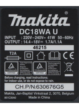 Makita Ladegerät DC 18 WA 14,4 V - 18 V für Li-Ion Akkus G-Serie ( 195423-6 ) - Toolbrothers