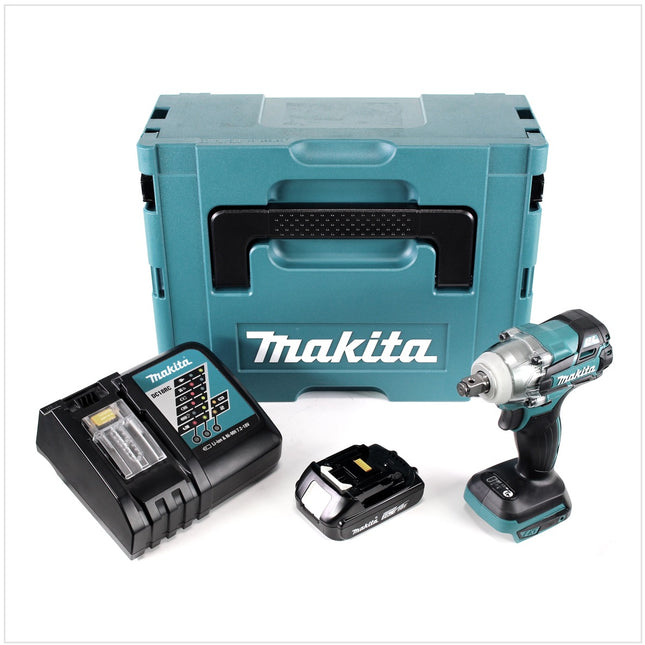 Makita DTW 285 RA1J Akku Schlagschrauber 18 V 280 Nm 1/2" Brushless + 1x Akku 2,0 Ah + Ladegerät + Makpac - Toolbrothers