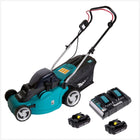 Makita DLM 380 PY2 Akku Rasenmäher 36V ( 2x18V ) 38cm + 2x Akku 1,5Ah + Doppelladegerät - Toolbrothers