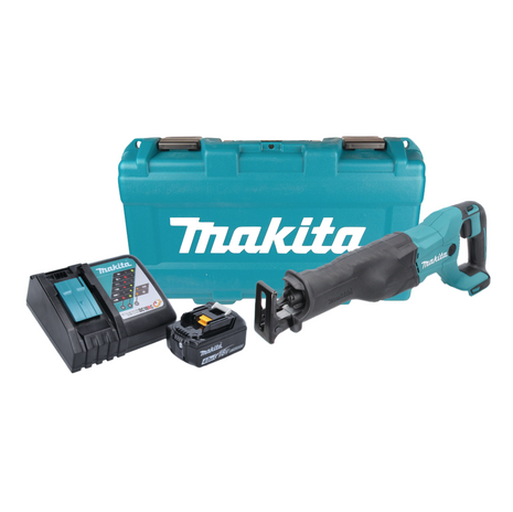 Makita DJR 186 RM1K Akku Reciprosäge Säbelsäge 18 V + 1x Akku 4,0 Ah + Ladegerät + Koffer - Toolbrothers