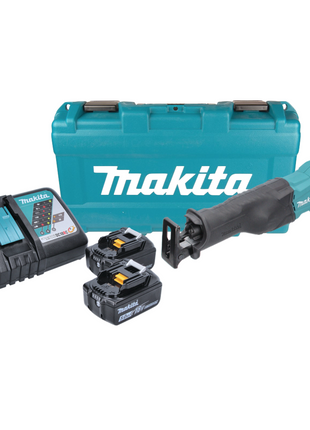 Makita DJR 186 RTK Akku Reciprosäge Säbelsäge 18 V + 2x Akku 5,0 Ah + Ladegerät + Koffer - Toolbrothers