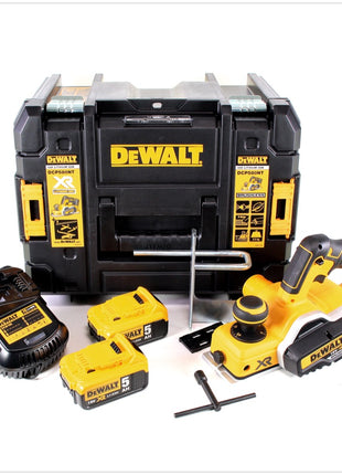 DeWalt DCP 580 P2 Akku Hobel 18V 82mm + 2x Akku 5,0Ah + Ladegerät + TSTAK - Toolbrothers