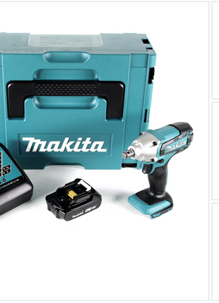 Makita DTW 190 RA1J Akku Schlagschrauber 18 V 190 Nm 1/2" + 1x Akku 2,0 Ah + Ladegerät + Makpac - Toolbrothers