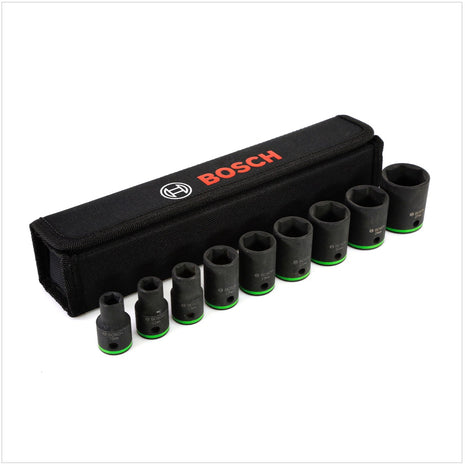 Bosch Professional 1/2" Steckschlüssel Einsätze Außen Sechskant Nüsse Set 9 tlg. ( 2608551100 ) - Toolbrothers