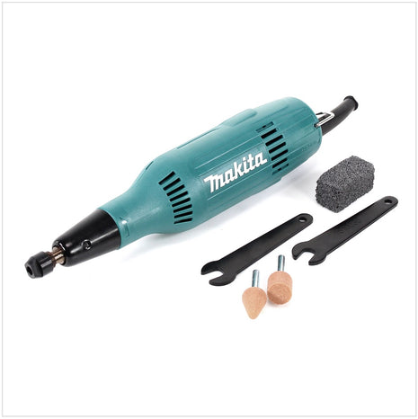 Makita GD0603 Geradschleifer 6 mm 240 Watt mit Zubehör 2 Schleifstifte - Toolbrothers