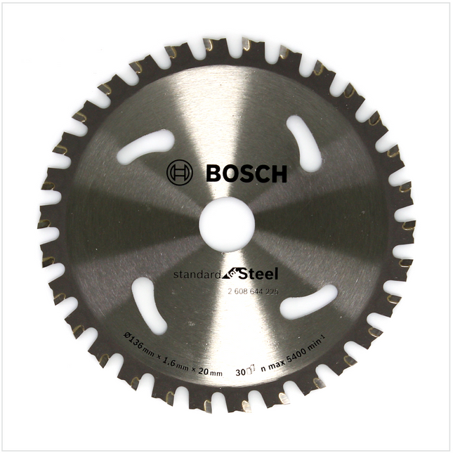 Bosch Kreissägeblatt Standard for Steel 136 x 20 x 1,6 mm 30 Zähne ( 2608644225 ) - Toolbrothers