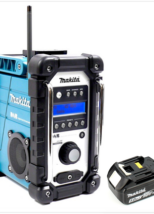 Makita DMR 104 Baustellen Radio Schwarz Grün DAB Digital + 1x BL 1850 B 18V - 5Ah Akku - ohne Ladegerät - Toolbrothers