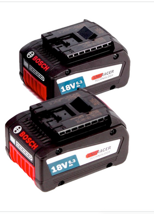 Bosch USB Power Set 18 V mit GAA Professional USB Adapter für 14,4 V / 18 V Akkus + 2x GBA 18V 6,3 Ah EneRacer Li-Ion Einschub Akku + 1x Schnell Ladegerät GAL 1880 CV - Toolbrothers