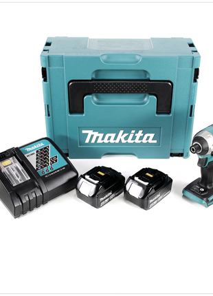 Makita DTD 154 RMJ Akku Schlagschrauber 18 V 1/4" 175Nm Brushless + 2x Akku 4,0Ah + Ladegerät + Makpac - Toolbrothers