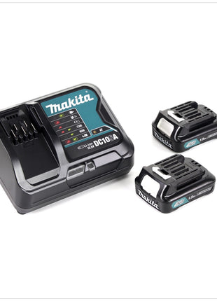 Makita JV 101 DRYJ 10,8 V Akku Pendelhub Stichsäge + 2 x 1,5 Ah Akku + Ladegerät im Makpac 1 Systemkoffer - Toolbrothers