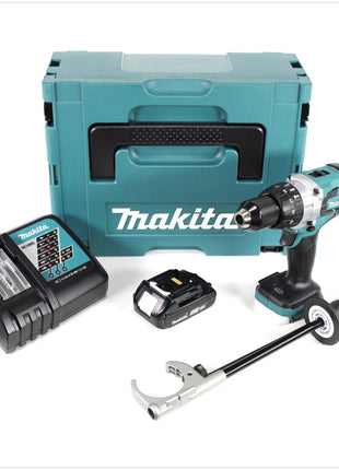 Makita DHP 481 RA1J Akku Schlagbohrschrauber 18 V 115 Nm Brushless + 1x Akku 2,0 Ah + Ladegerät + Makpac - Toolbrothers