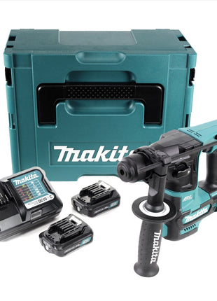 Makita HR 166 DWAJ Akku Bohrhammer 10,8V 1,10J + 2x Akkus 2,0Ah + Schnellladegerät im Makpac 2 - Toolbrothers