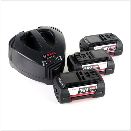 Bosch GBH 36 VF-LI Plus Akku Bohrhammer 36V SDS Plus + Wechselbohrfutter + Handwerkerkoffer + 3x GBA 4,0 Ah Akku und Ladegerät - Toolbrothers