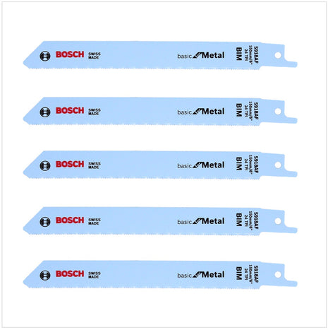 Bosch 5x Säbelsägeblätter S 918 AF 150 mm Basic for Metal ( 2608651780 ) - Toolbrothers