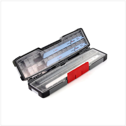 Bosch GSA 18V-32 Professional Akku Recipro- / Säbelsäge brushless Solo in L-Boxx ( 06016A8104 ) + Bosch Säbelsägeblätter Tough Box Wood Metal All-in-One bis 300 mm 20 tlg ( 2607010996 ) - Toolbrothers