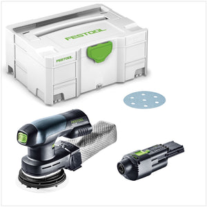 Festool ETSC 125 18V Ponceuse excentrique hybride sans fil 125mm brushless + Boîtier Systainer + 1x Adaptateur ACA 220-240/18V Ergo
