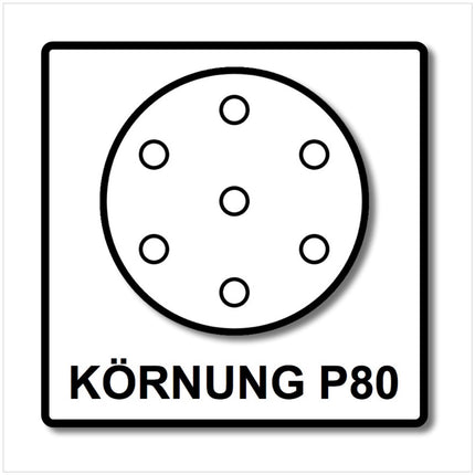 Festool STF D125 P80 GR NET/50 Abrasif maillé 125mm - 50 pcs. (203294)