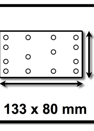 Festool Granat STF 80x133 P120 Net/50 Abrasif maillé - 50 pcs. (203287)