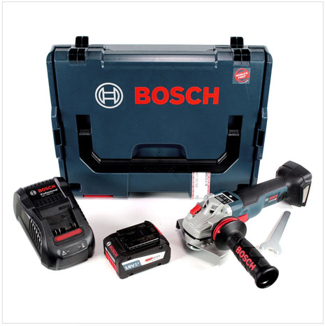 Bosch GWS 18 V-125 SC Professional Akku Winkelschleifer 125mm brushless in L-Boxx mit 1x 6,3 Ah EneRacer Akku und GAL 1880 CV Ladegerät - Toolbrothers