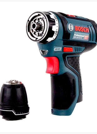 Bosch GSR 12V-15 FC Professional FlexiClick Akku Bohrschrauber mit Bohrfutteraufsatz in L-Boxx mit 1x Bosch GBA 3,0 Ah Akku und GAL 1230 CV Ladegerät - Toolbrothers