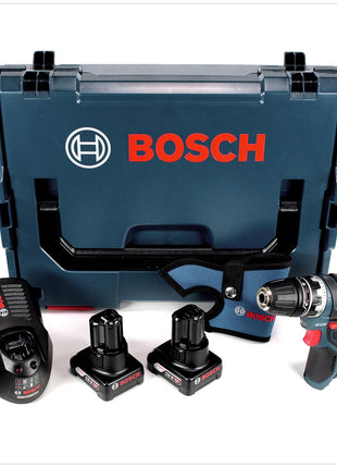 Bosch GSR 12V-15 FC Professional FlexiClick Akku Bohrschrauber mit Bohrfutteraufsatz in L-Boxx mit 2x Bosch GBA 6,0 Ah Akku und GAL 1230 CV Ladegerät - Toolbrothers