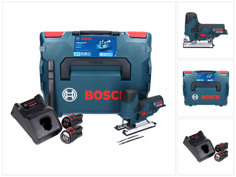 Sierra de calar Bosch GST 12V-70 Professional batería 12 V + 2x batería 3.0 Ah + cargador + L-Boxx